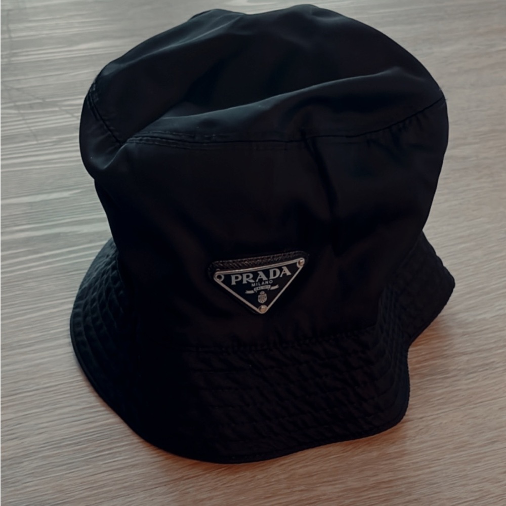 Prada black bucket hat